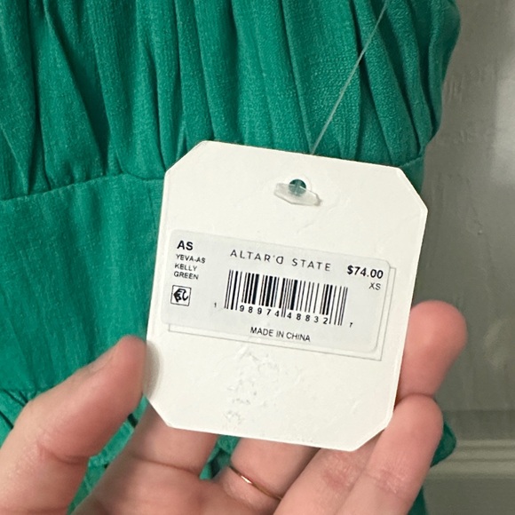 Altar’d State Green Ruffled Dress - Picture 3 of 4